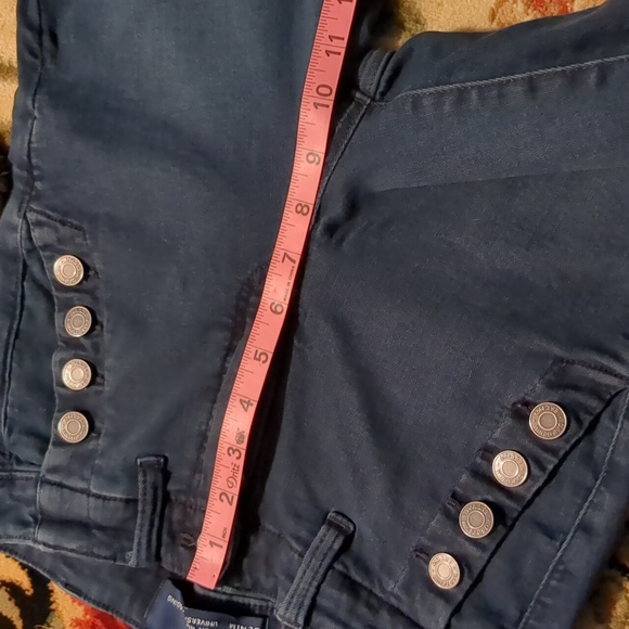 Gap Side Button High Rise Universal Legging Dark Wash 4/27 Short - Picture 9 of 13